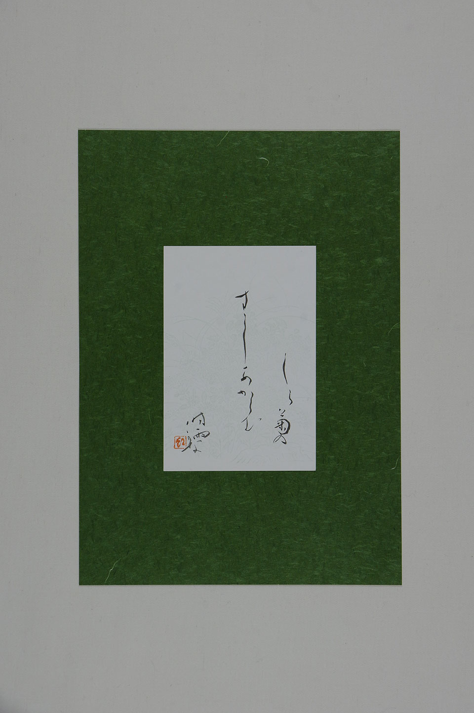 しら菊の すこしあからむ 時雨かな